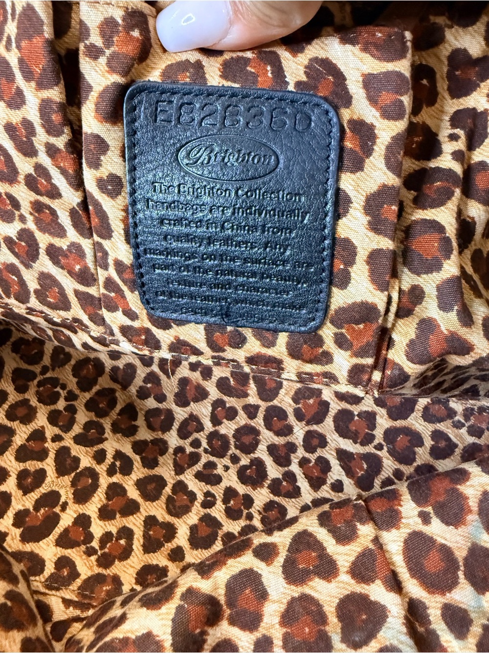 Brighton fashionista Leopard-Panel Shoulder Bag in Brown & Black - Picture 7 of 11
